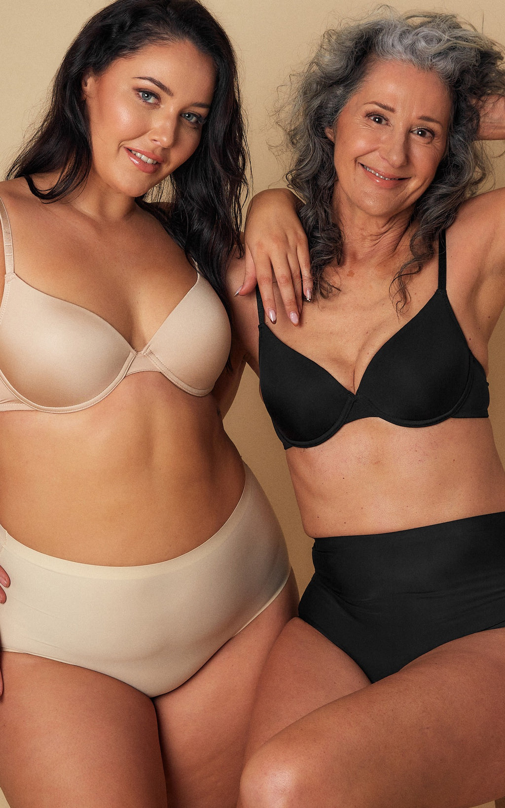 3 Pack: Prielle Seamless High Waisted Full Briefs - Nude