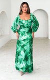 Priscilla Maxi Dress - Green Floral
