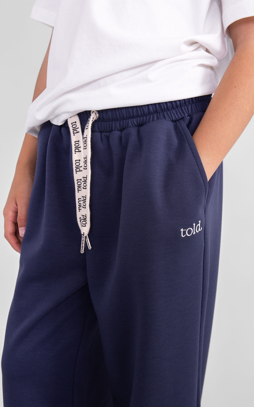 Paxon Kids Wide Leg Trackpants - Navy