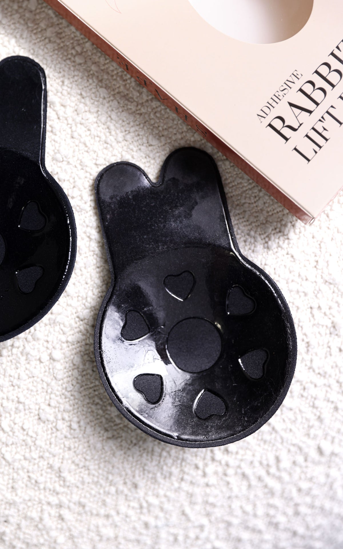 Bunni Adhesive Rabbit Ear Lift Bra Cups - Black
