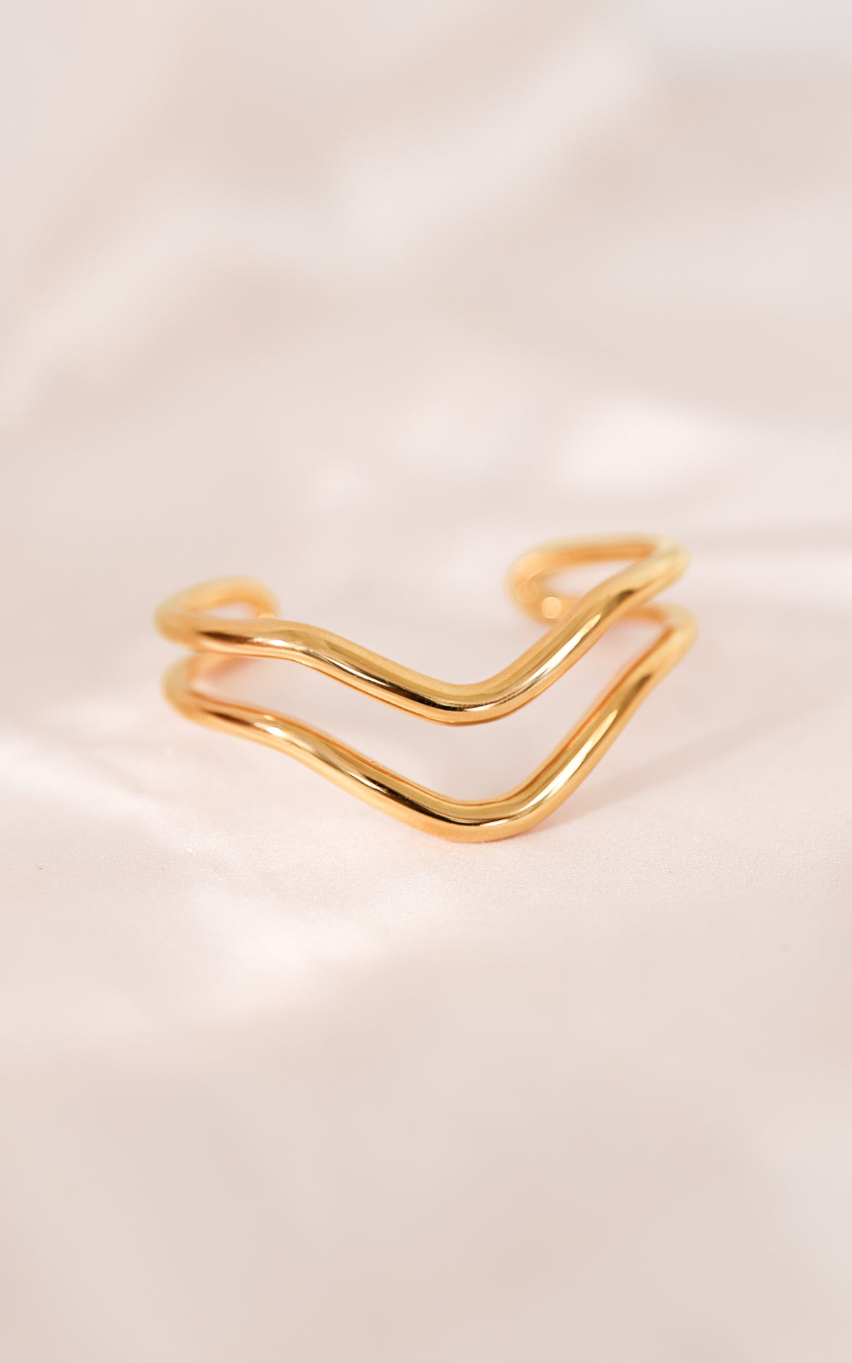 Rafaela Cuff Bangle - Gold Dip