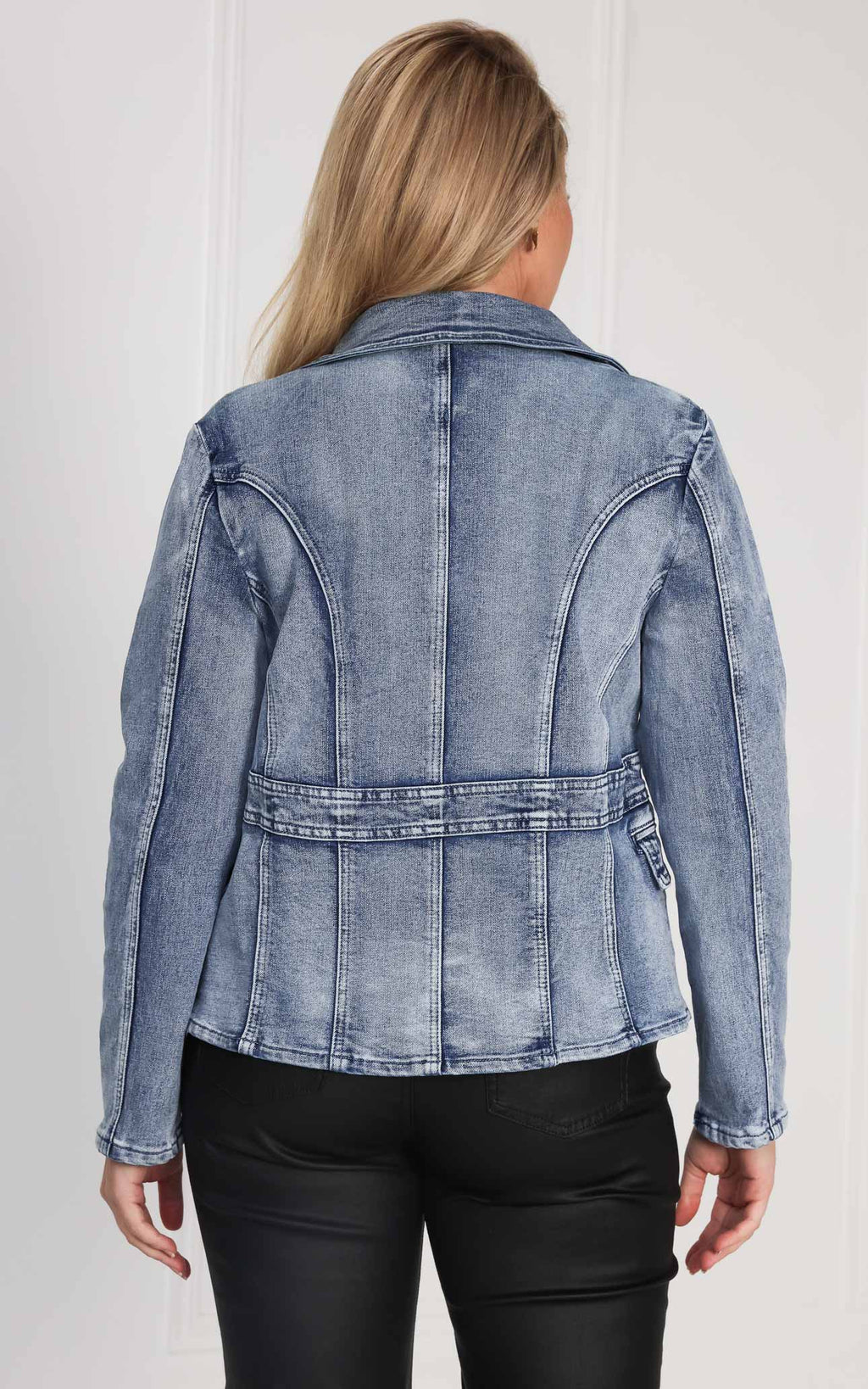 Royalty Denim Blazer Jacket - Vintage Blue