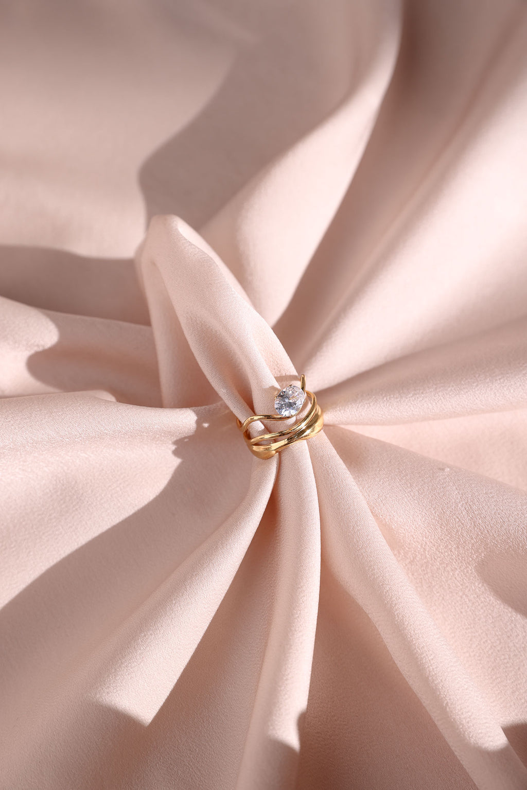 Rafferty Ring - Gold Oval Stone Wave