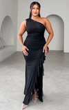 Relius Mesh Maxi Dress - Black