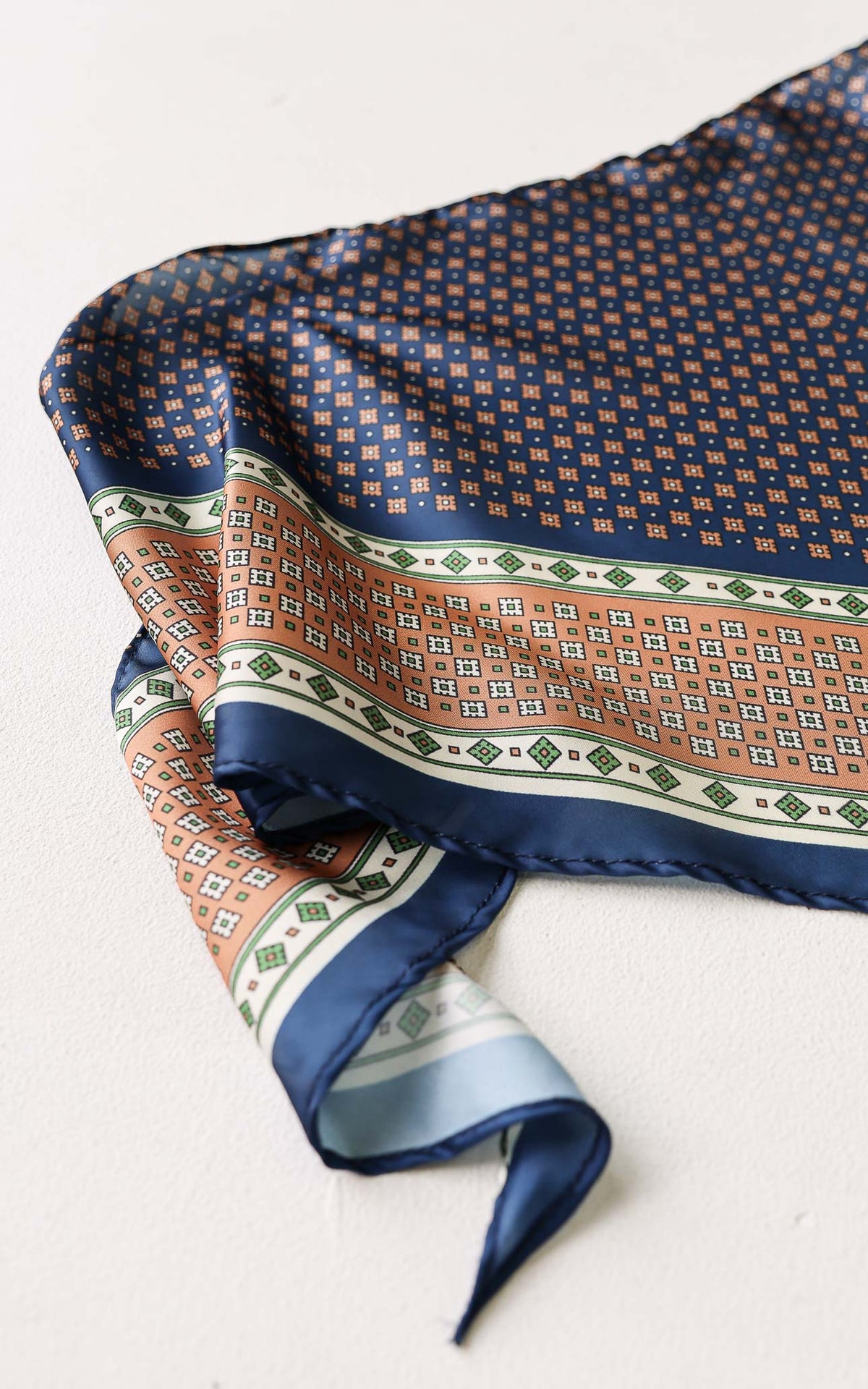 Ridah Triangle Bandana - Blue Multi Diamond Print
