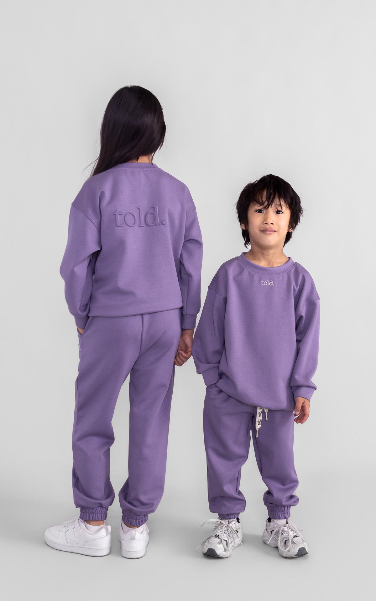 Luca Kids Crew Neck Jumper - Purple