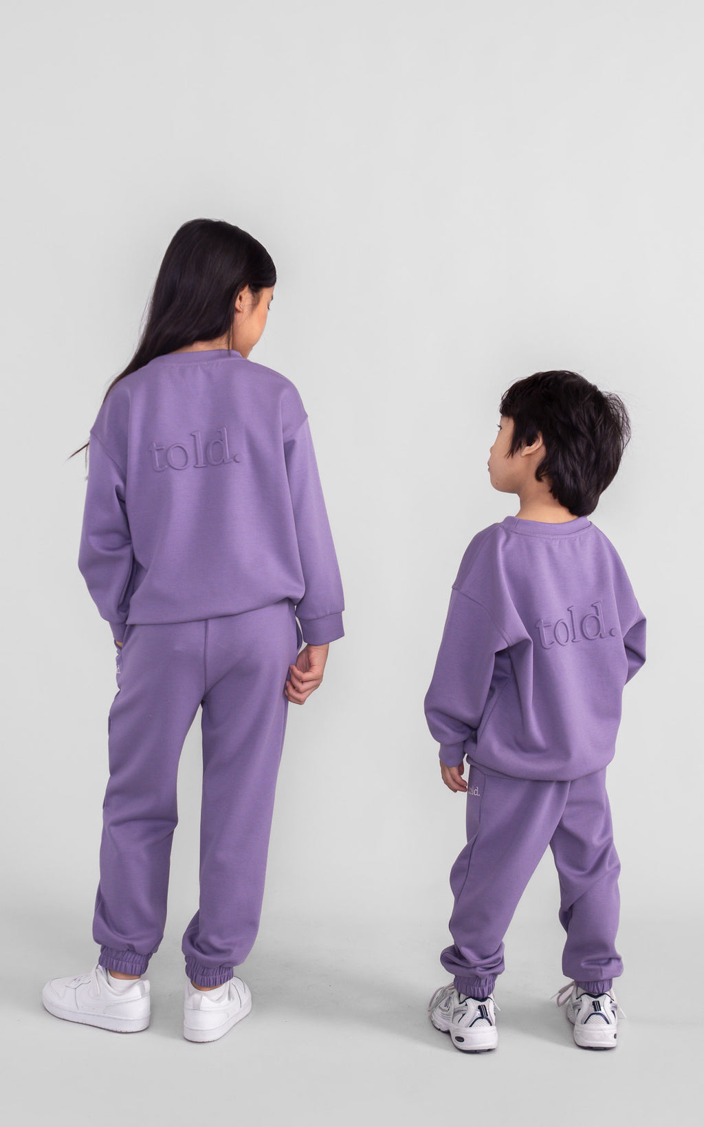 Luca Kids Crew Neck Jumper - Purple