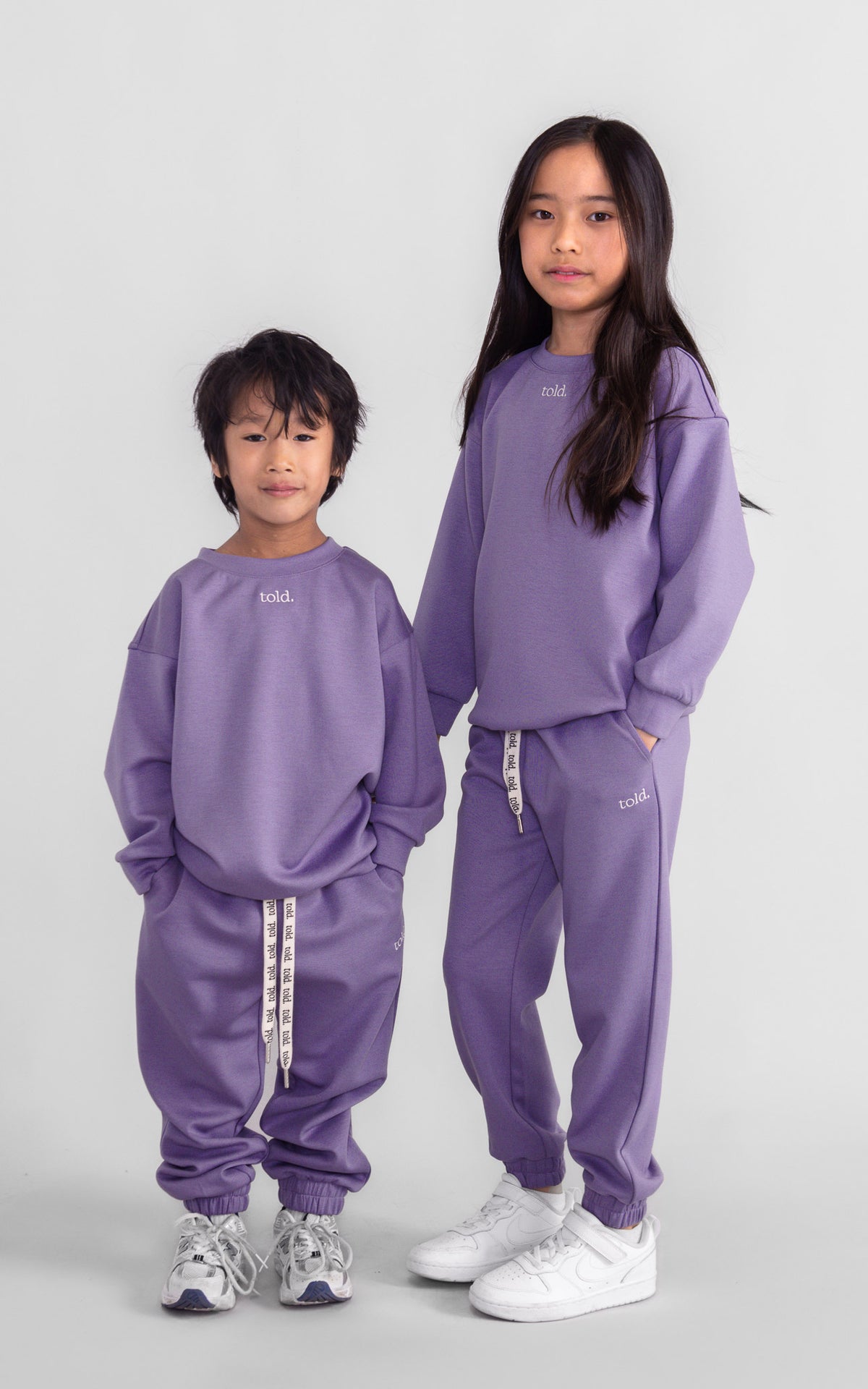 Luca Kids Crew Neck Jumper - Purple