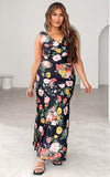 Schiffer Maxi Dress - Black Floral