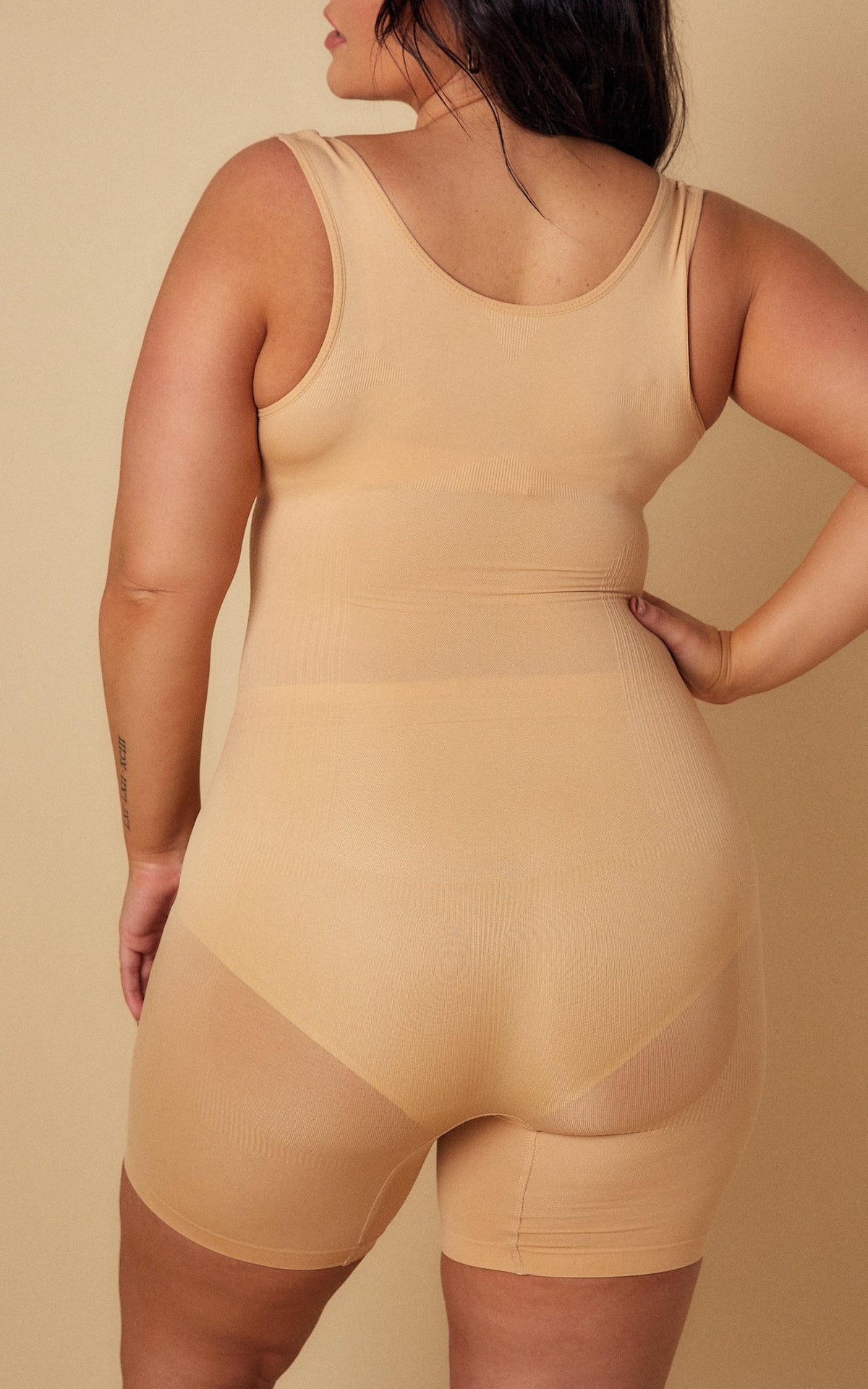 Sirena Open Bust Shapewear Bodysuit Shorts - Warm Nude