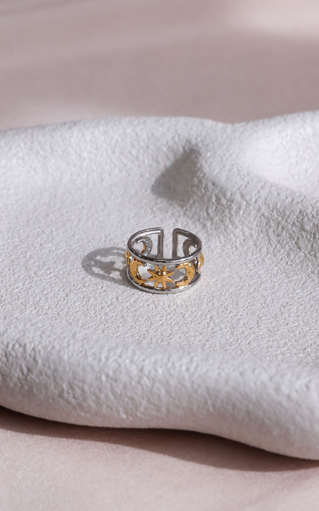 Soluna Ring - Silver Gold Celestial