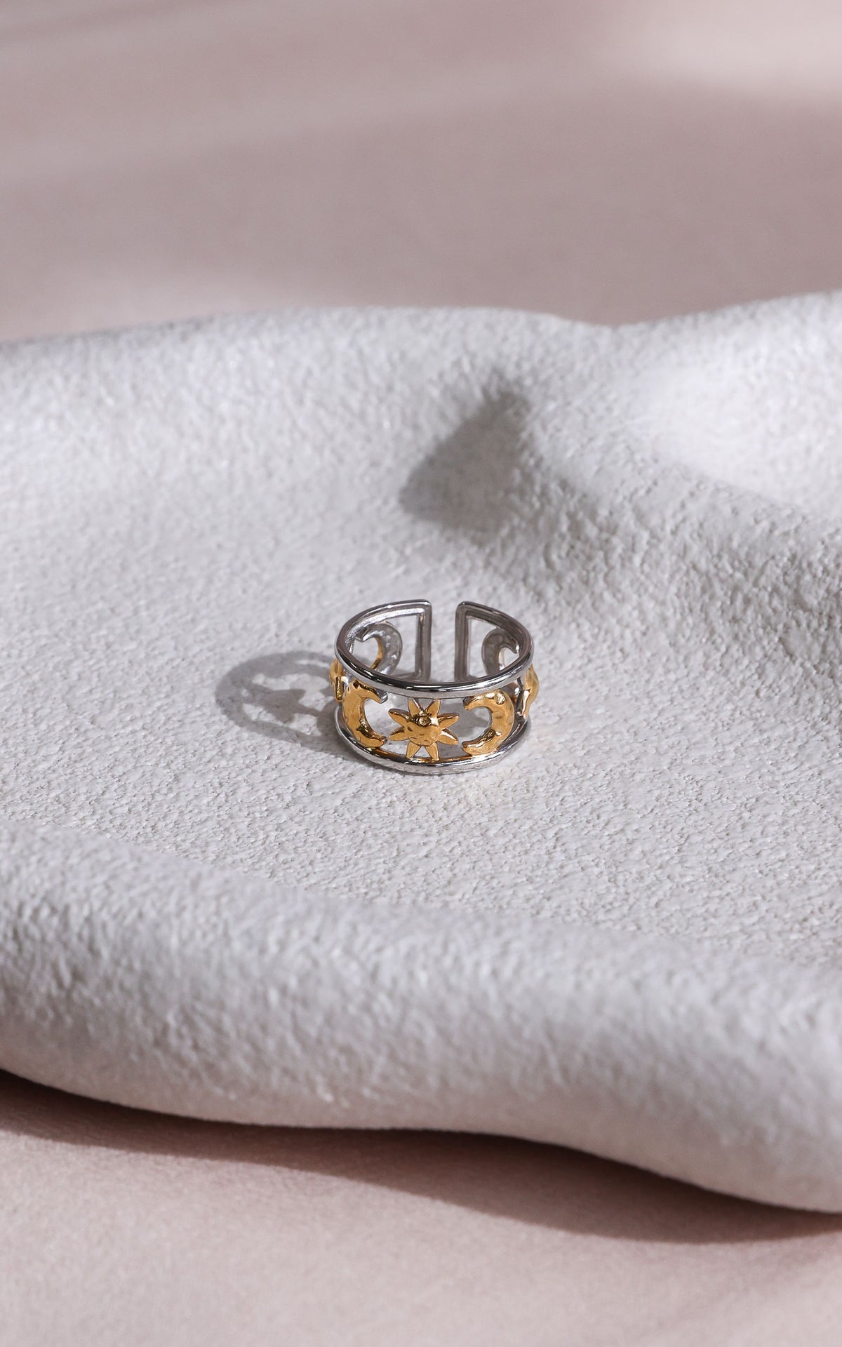 Soluna Ring - Silver Gold Celestial