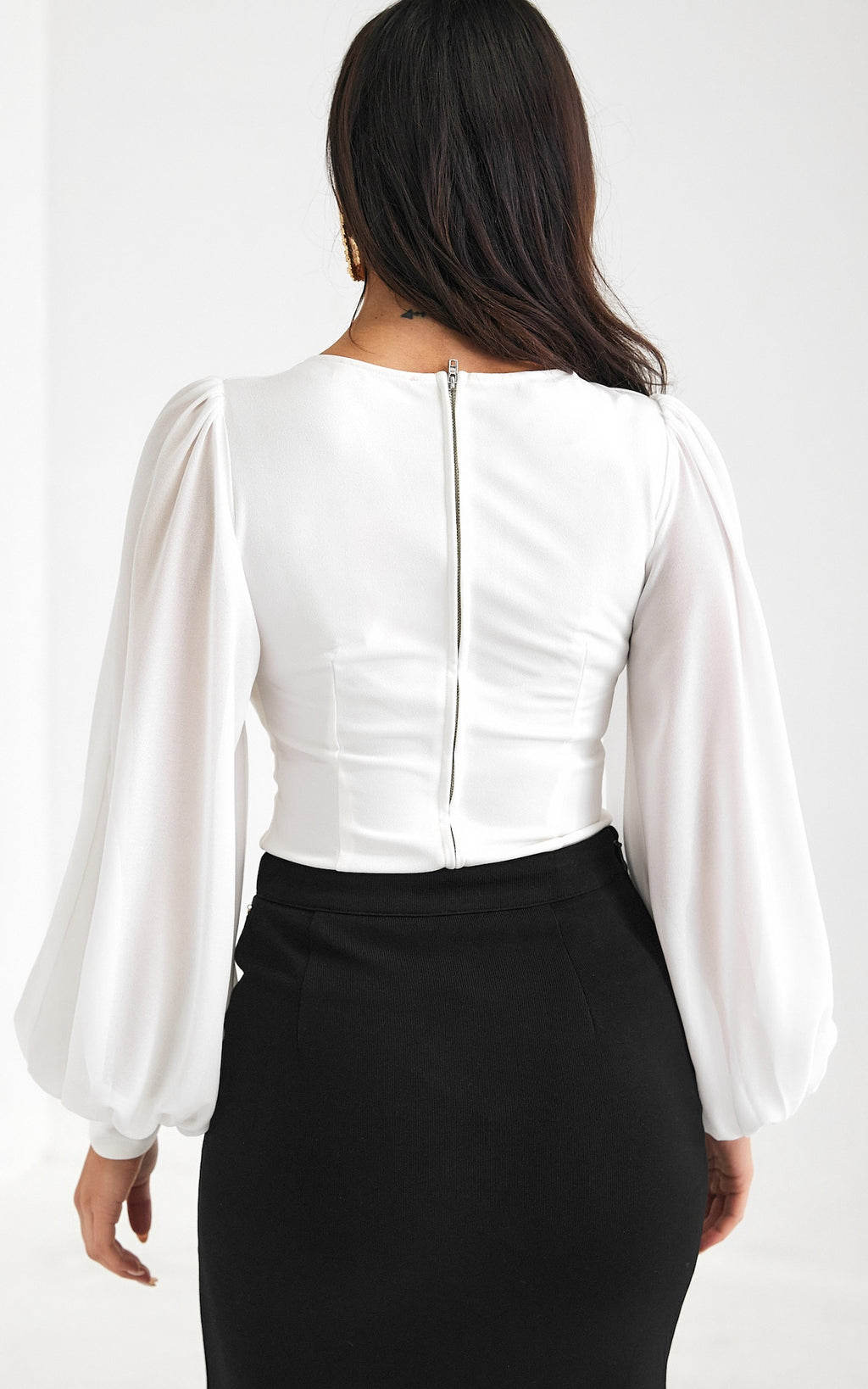 Tammy Long Sleeve Top - White