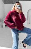Teddy Knit Jumper - Wine