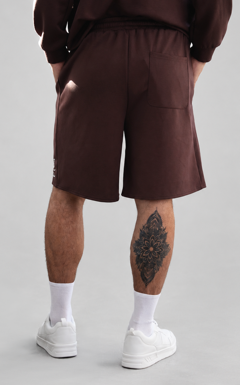 Tobi Unisex Boxy Shorts - Chocolate Brown