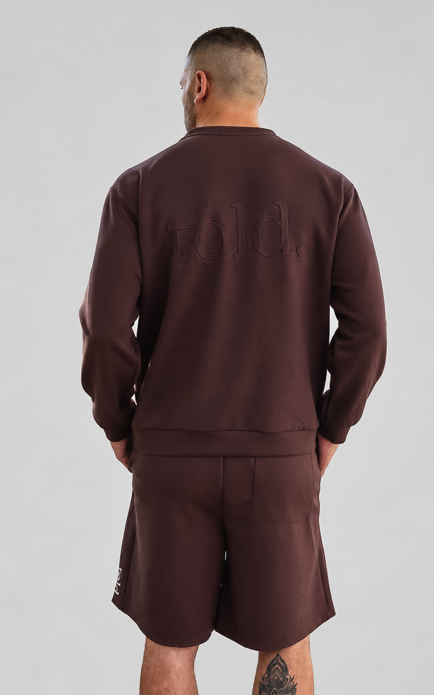 Tobi Unisex Crew Neck Jumper - Chocolate Brown