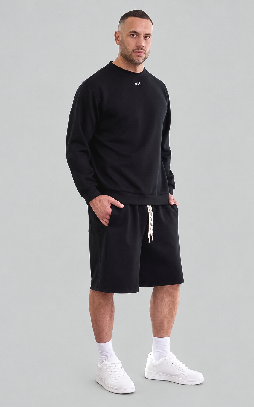Tobi Unisex Crew Neck Jumper - Black