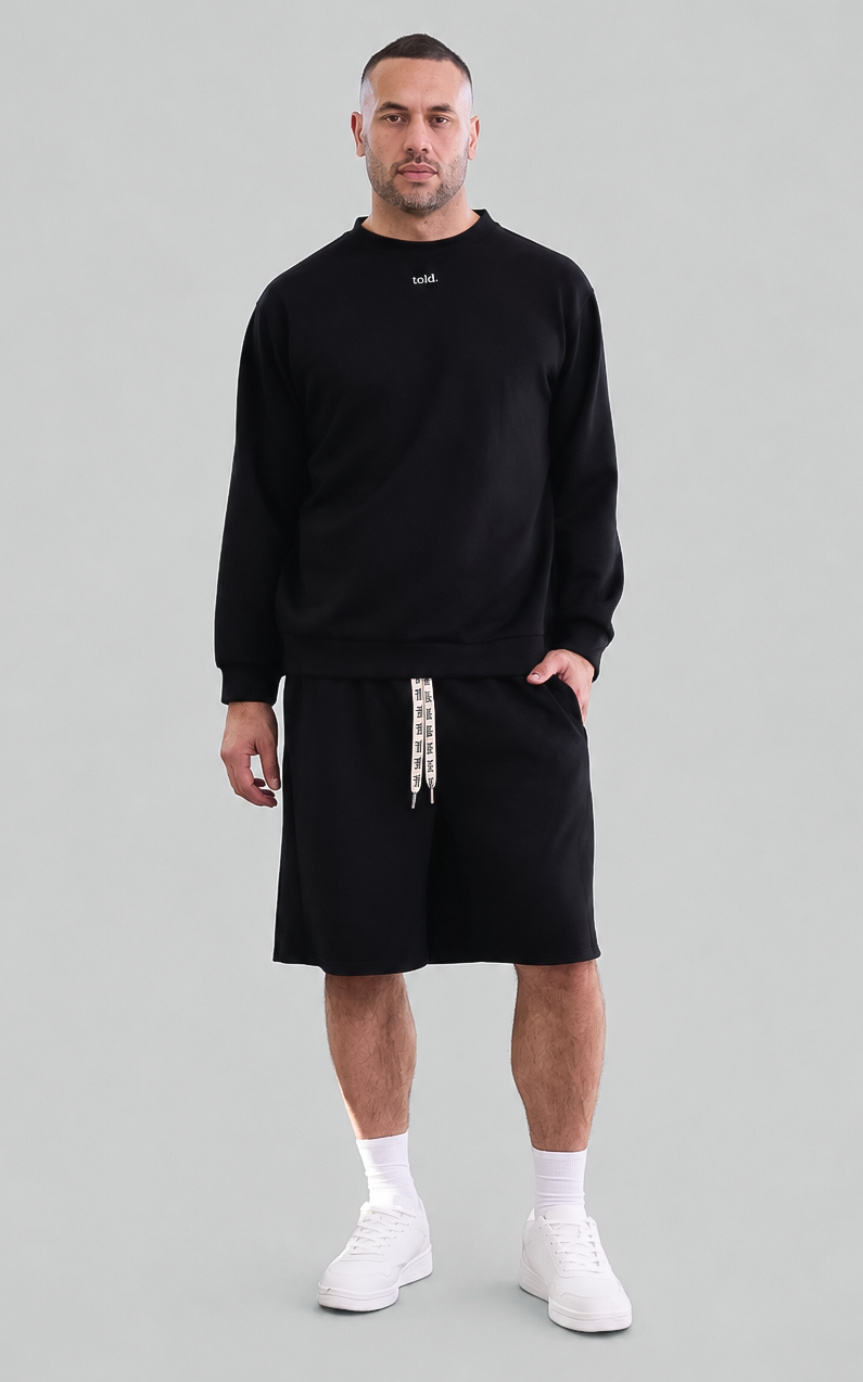 Tobi Unisex Crew Neck Jumper - Black