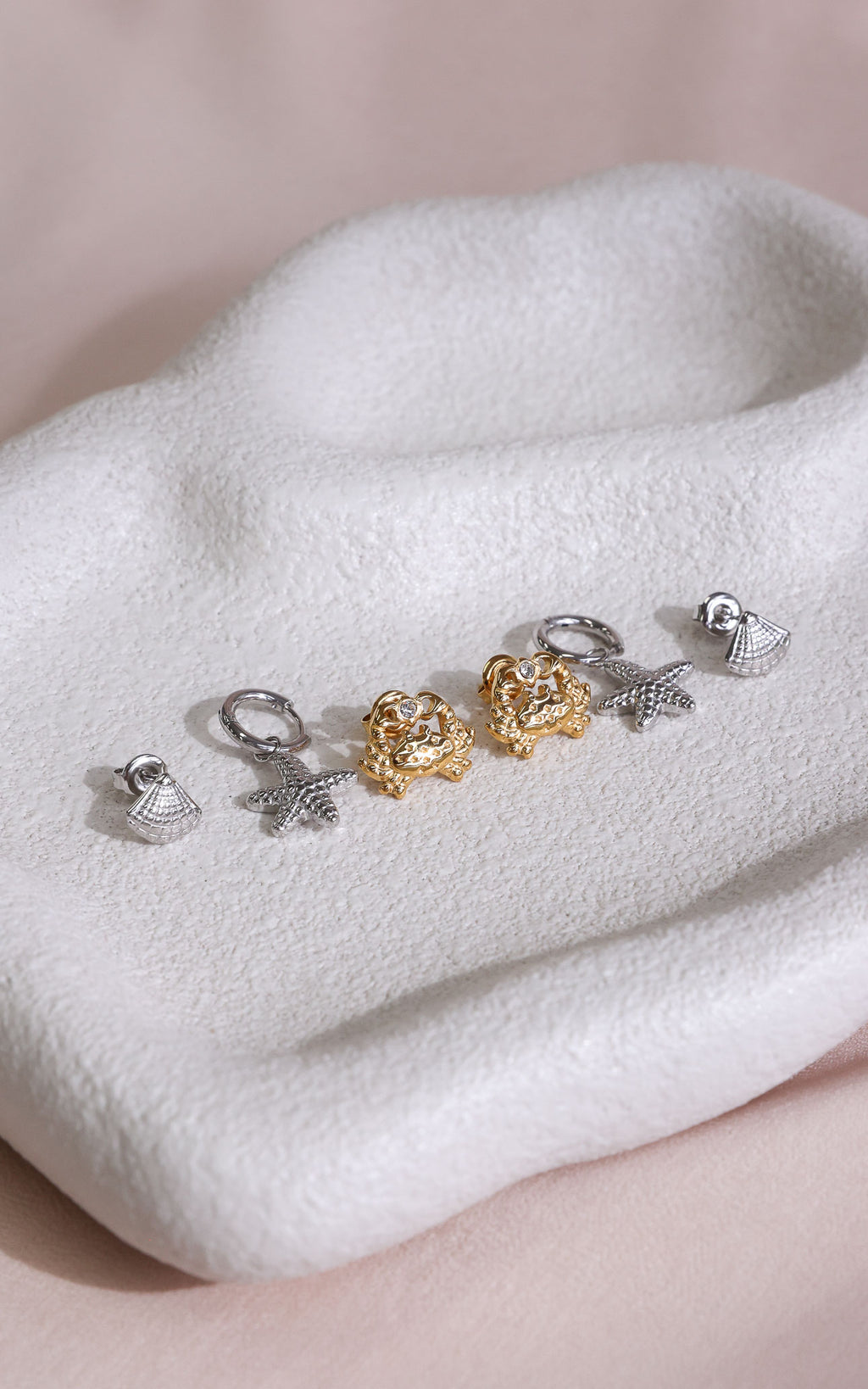 Vacay Earring Set - Silver Gold Seaside
