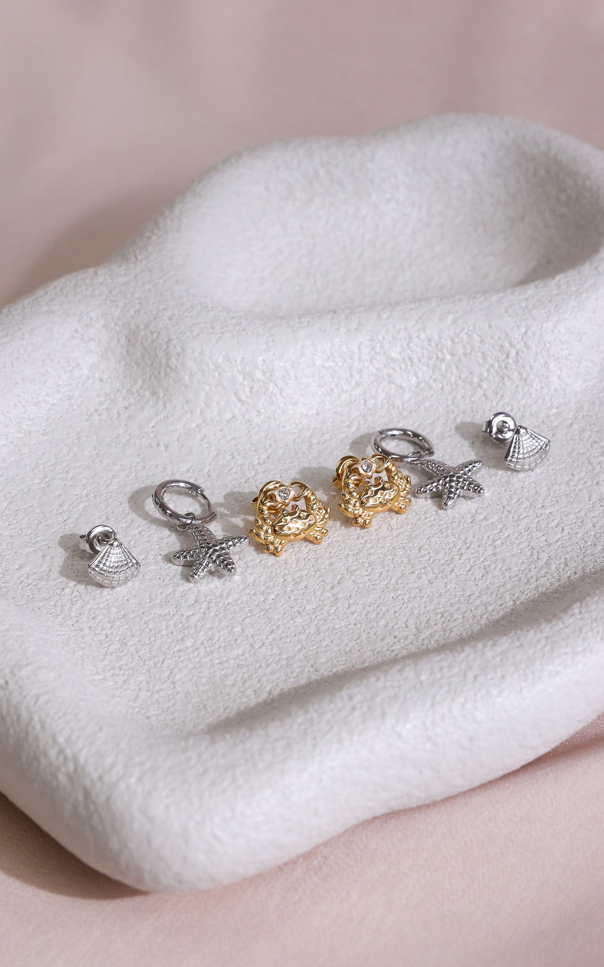 Vacay Earring Set - Silver Gold Seaside