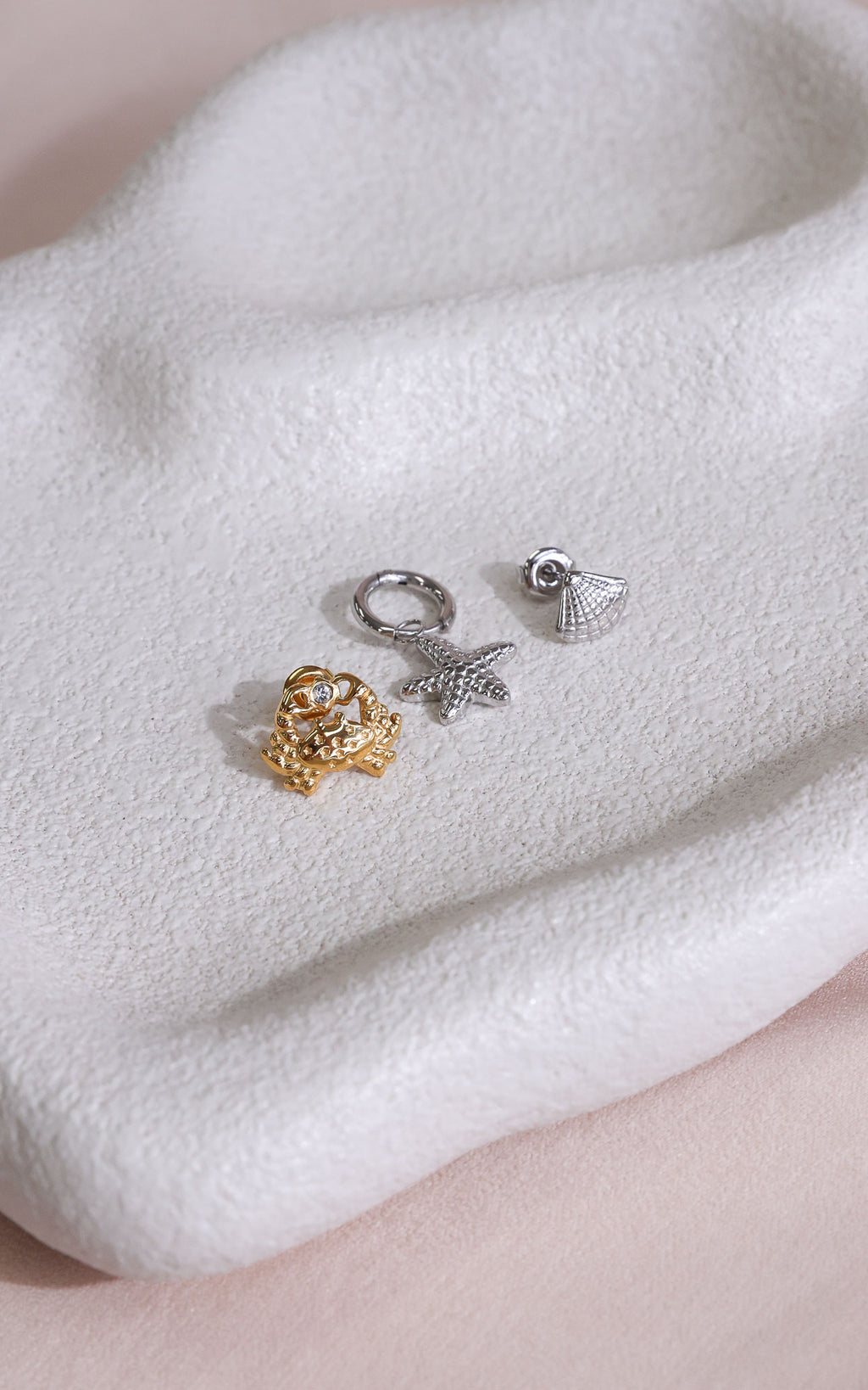 Vacay Earring Set - Silver Gold Seaside