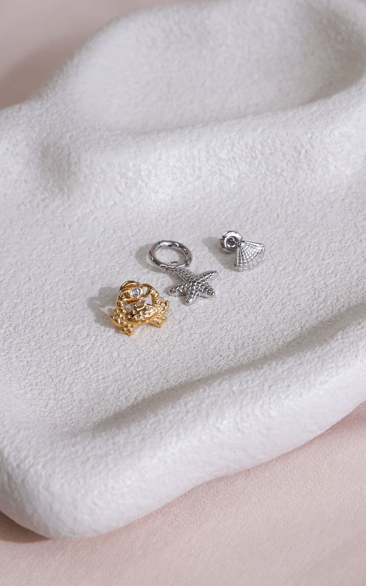 Vacay Earring Set - Silver Gold Seaside