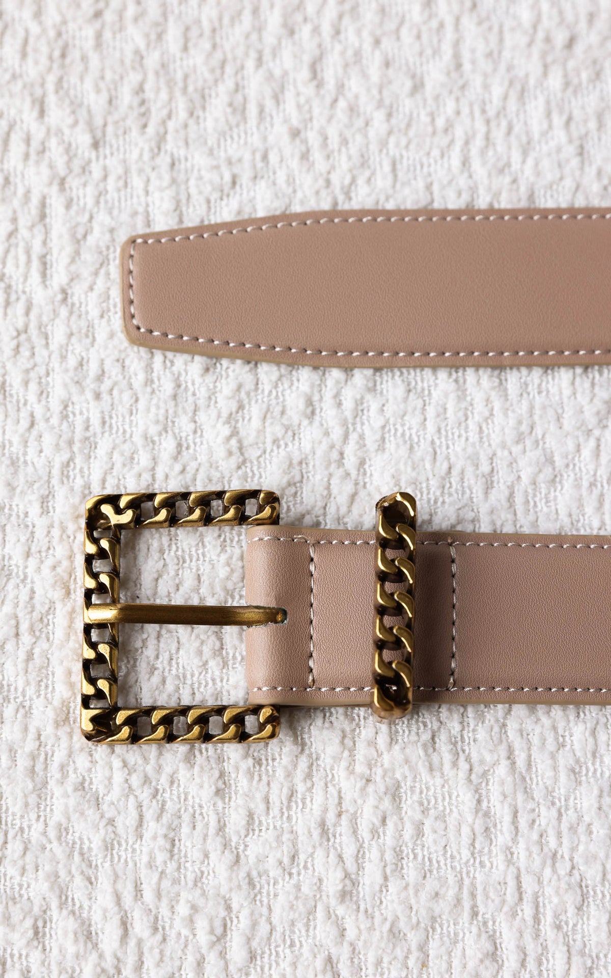 Venty Belt - Taupe Chain Square