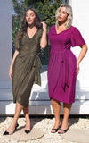 Vernot Midi Dress - Gold Metallic