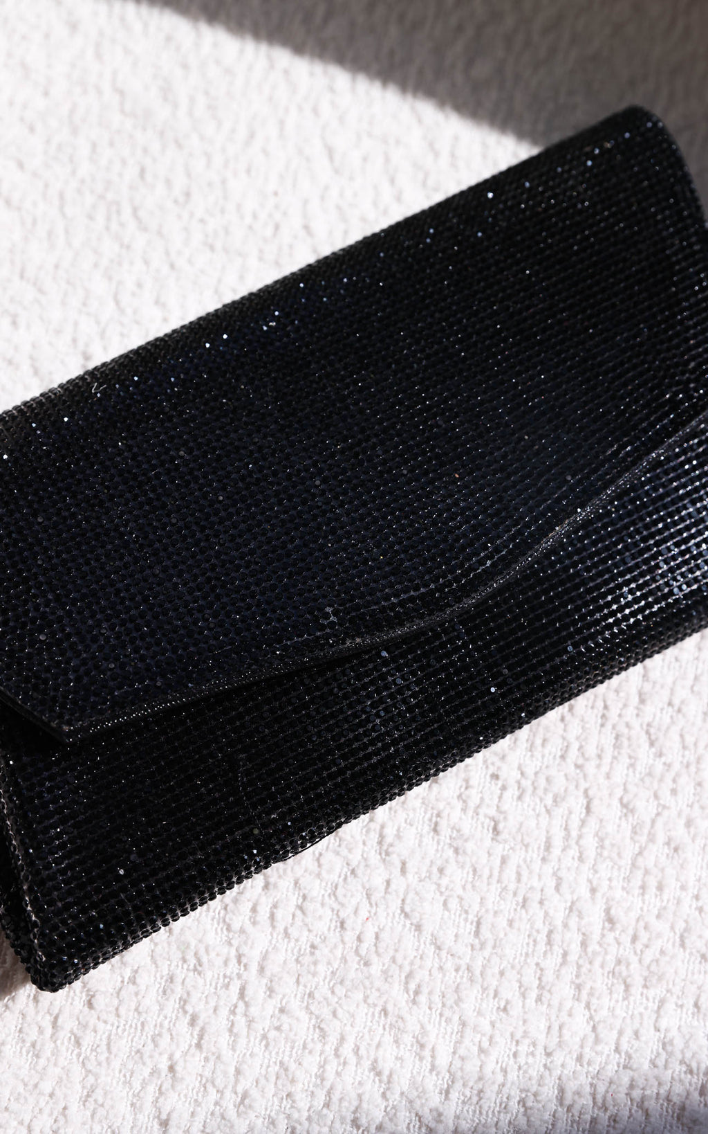 Winona Rhinestone Clutch Bag - Black