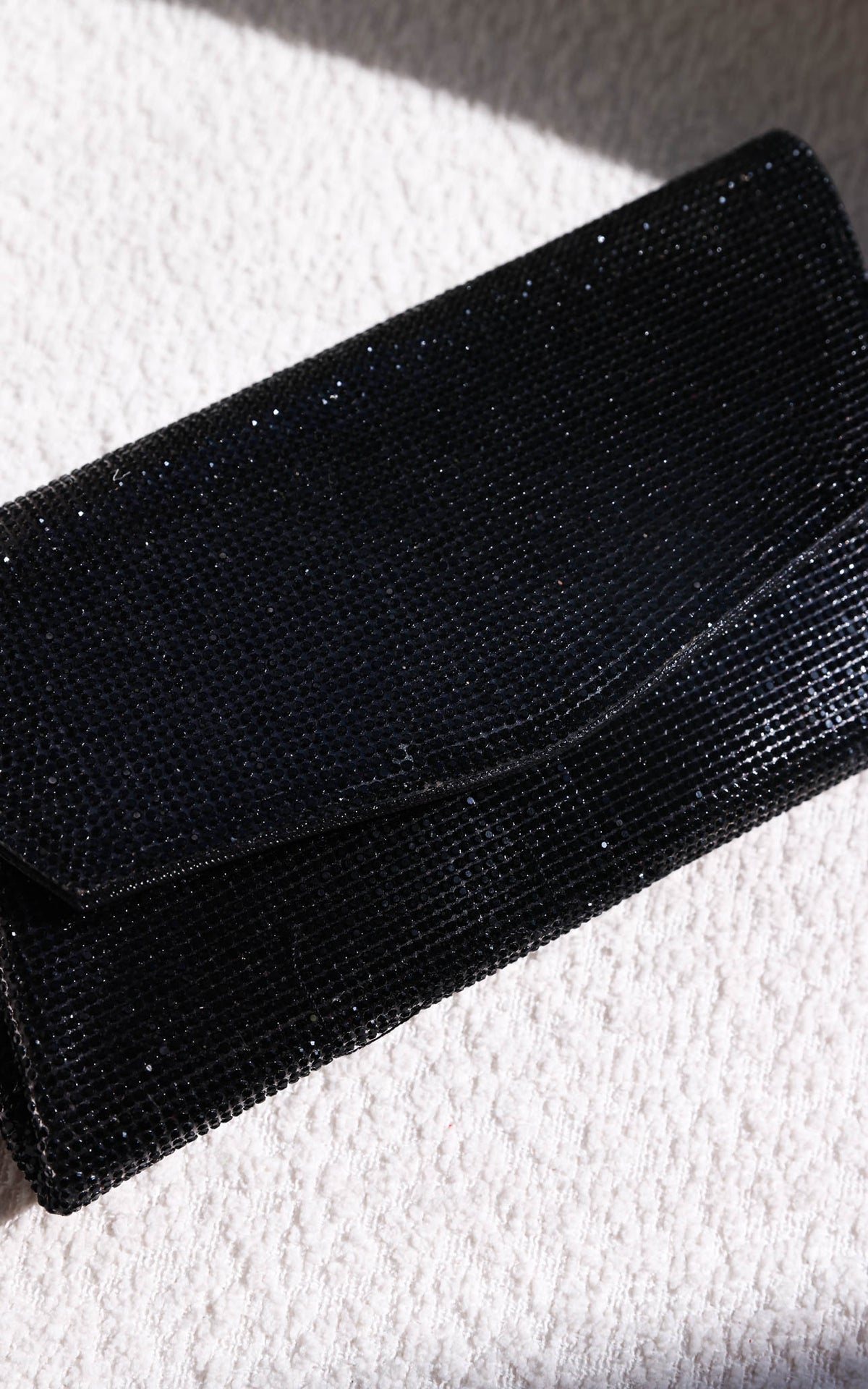Winona Rhinestone Clutch Bag - Black