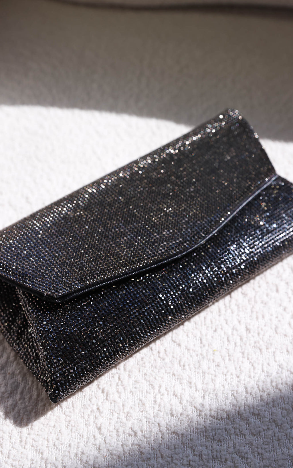 Winona Rhinestone Clutch Bag - Gunmetal