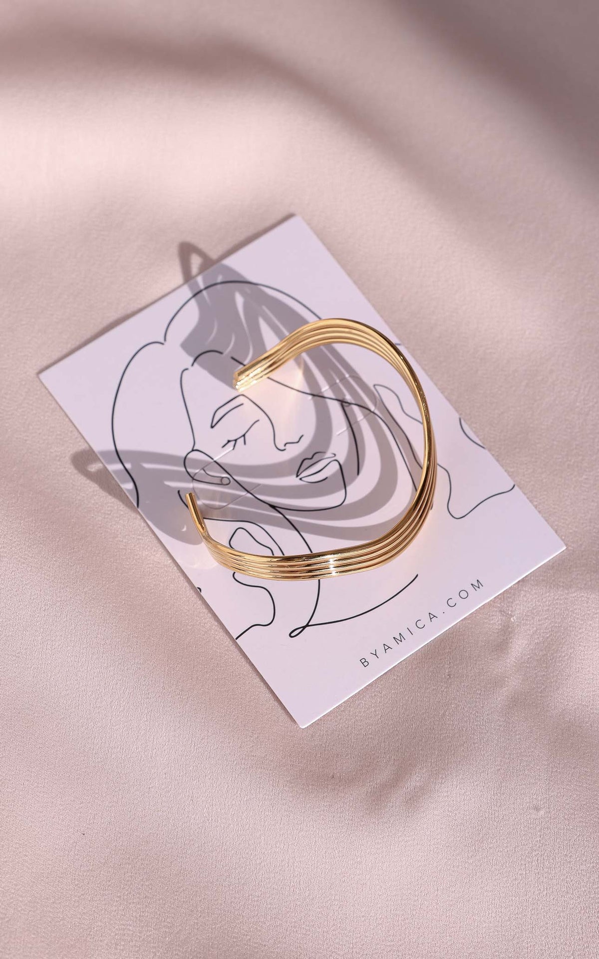 Waverly Cuff Bangle - Multi Gold Dip