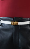 Tennyson Belt - White Ribbed Texture