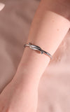 Xena Cuff Bangle - Silver Twist