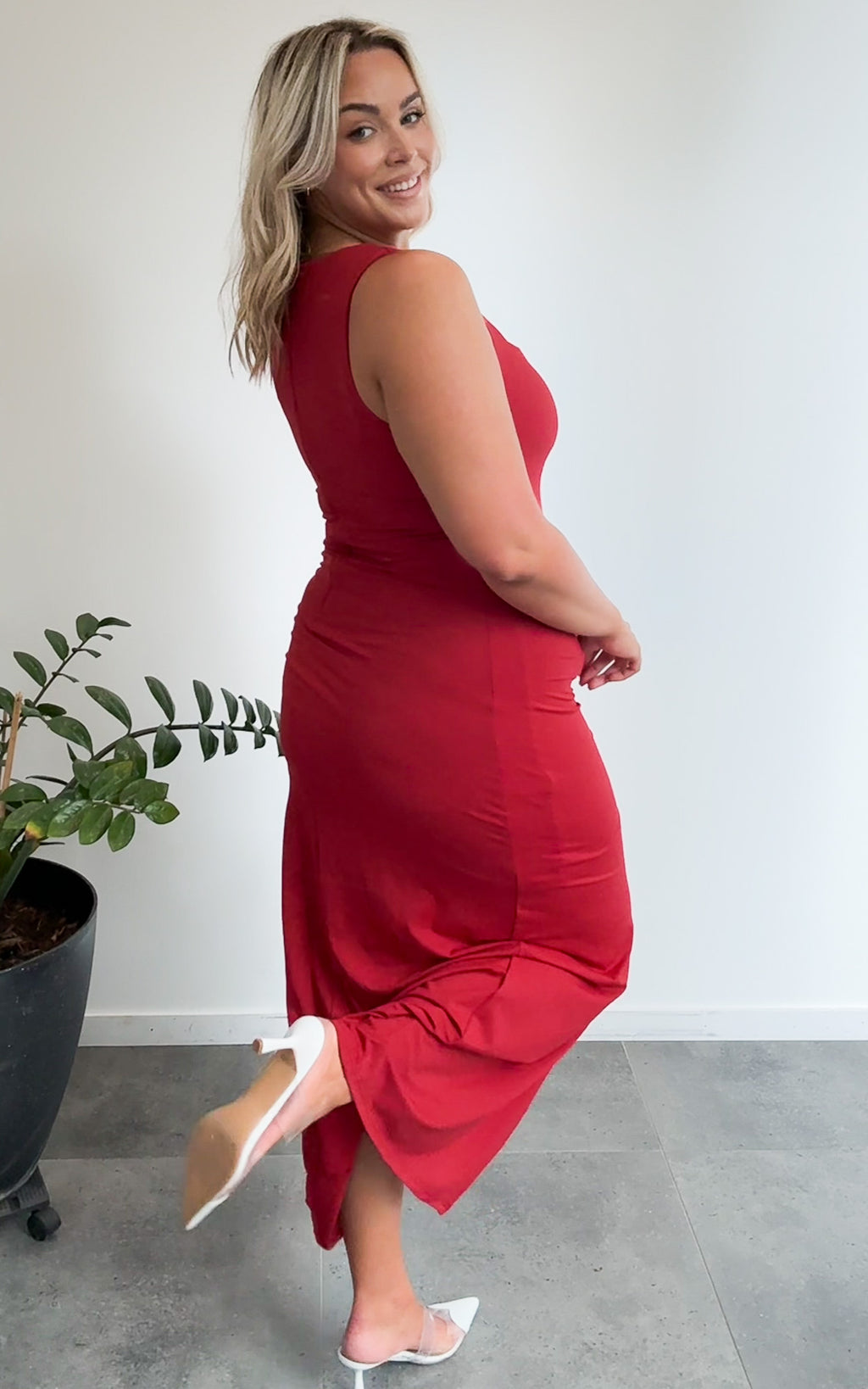Yazmin Maxi Dress - Wine Red