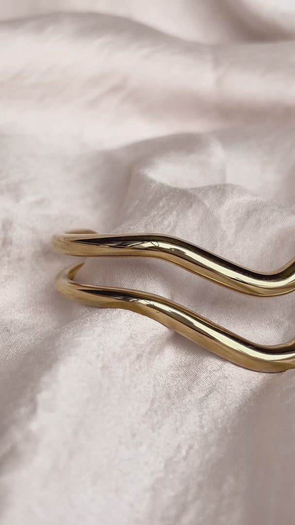 Rafaela Cuff Bangle - Gold Dip