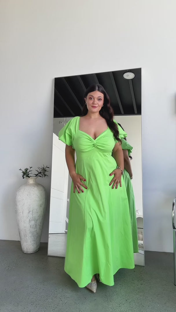Lina Maxi Dress - Apple Green
