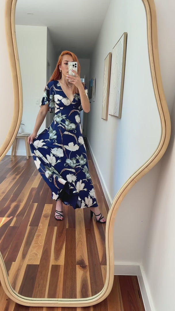 Bianco Maxi Dress - Navy Floral