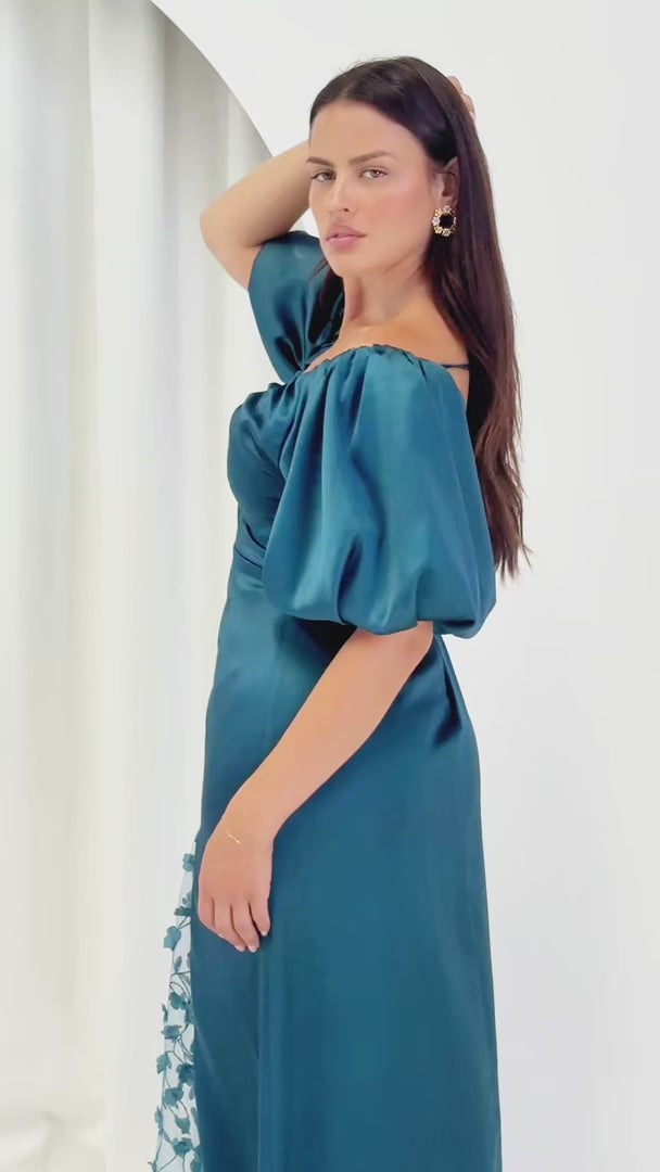 Elinda Maxi Dress - Dark Teal