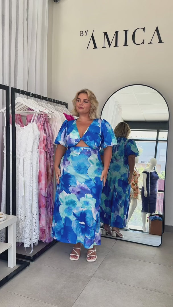 Kamala Maxi Dress - Blue Floral