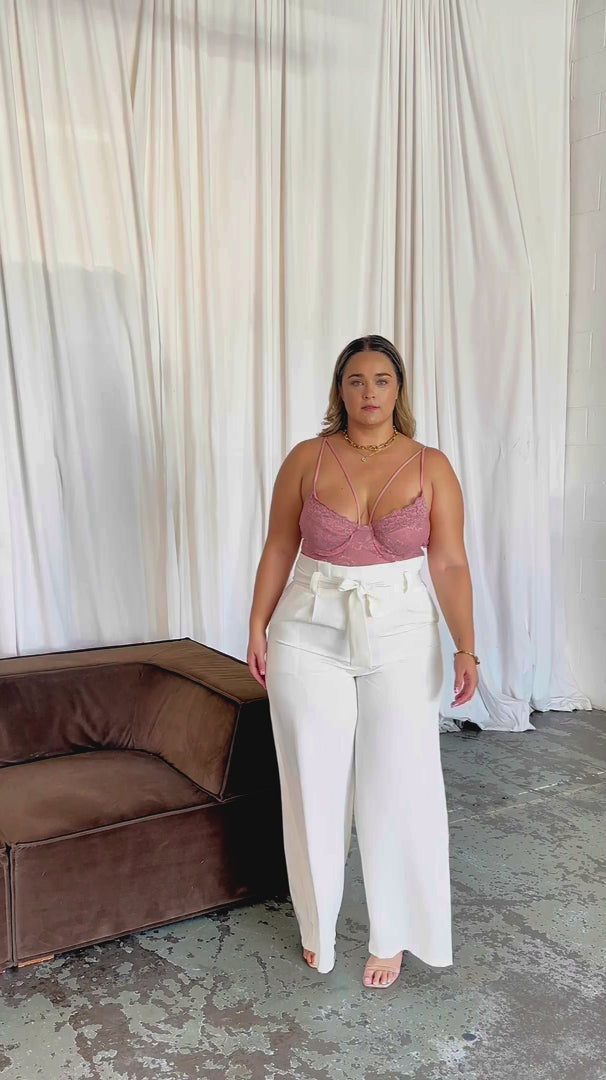 Nookie Wide Leg Pants - White