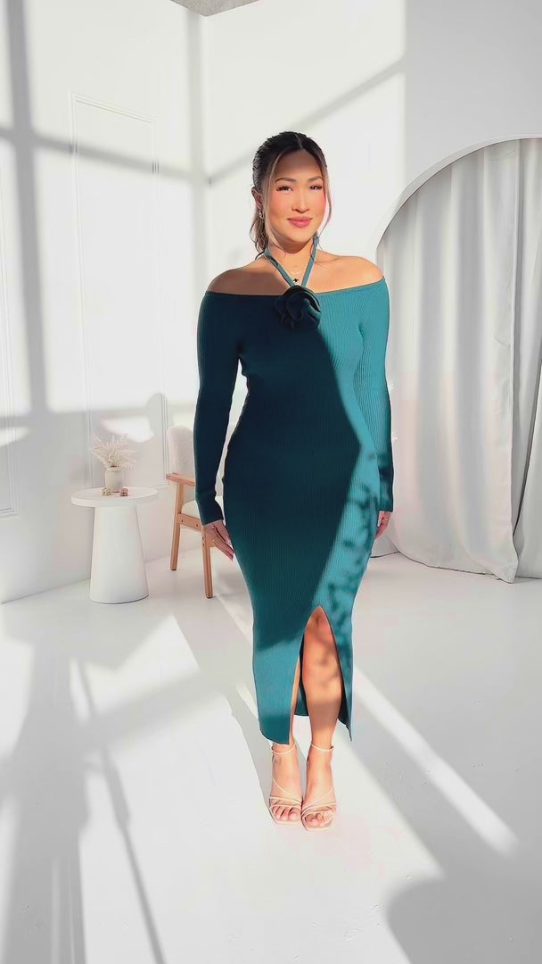 Rosabelle Knit Maxi Dress - Teal