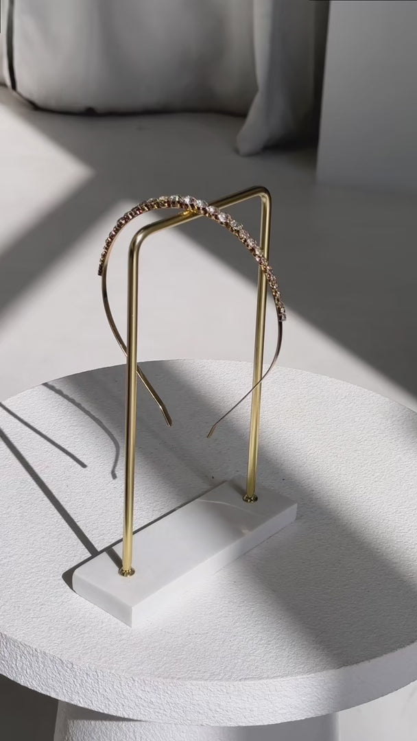 Millicent Headband - Gold Diamante