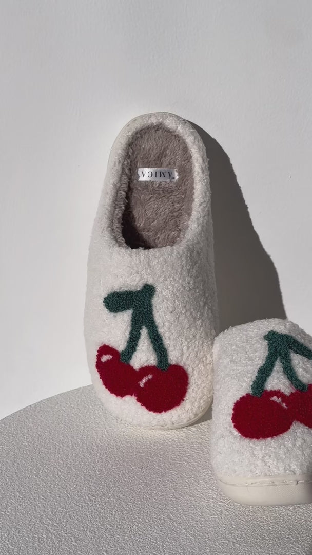 Wellsy Scuff Slippers - Cherry