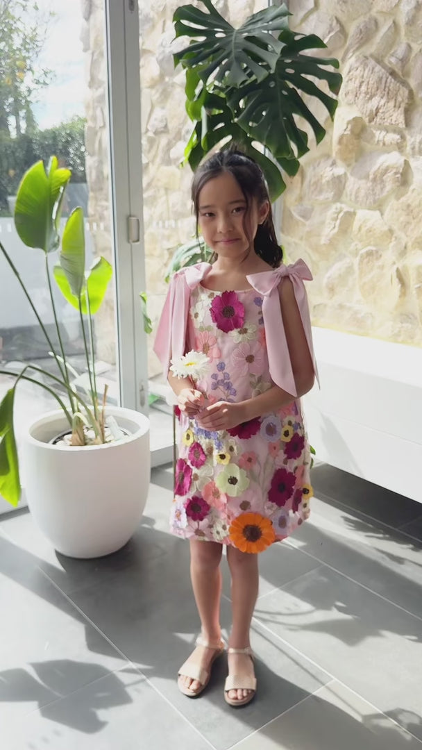 Poppy Kids Dress - Pink Multi Floral