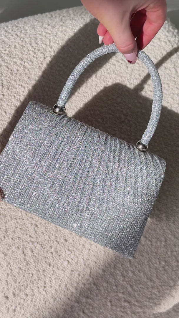 Yalena Shimmer Bag - Silver