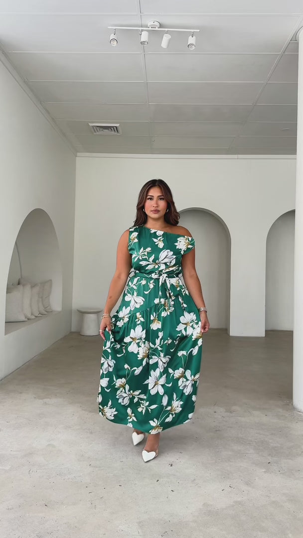 Kassidy Maxi Dress - Green Floral