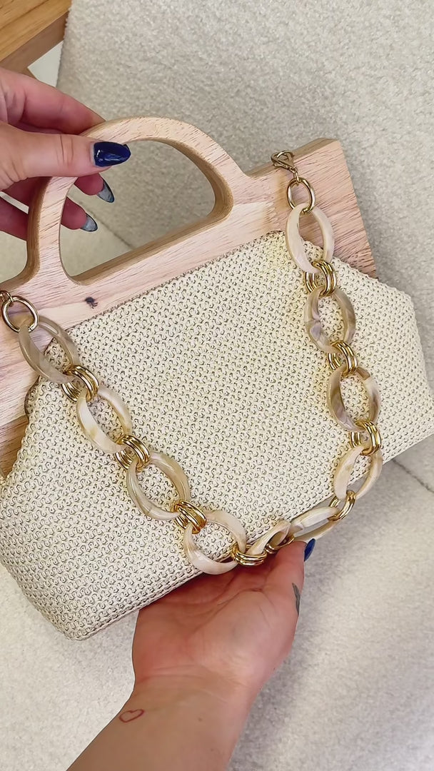 Seychelles Straw Bag - Light Beige