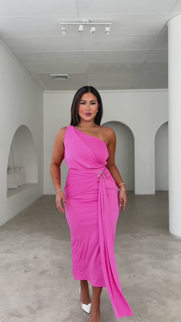 Alexa Midi Dress - Pink