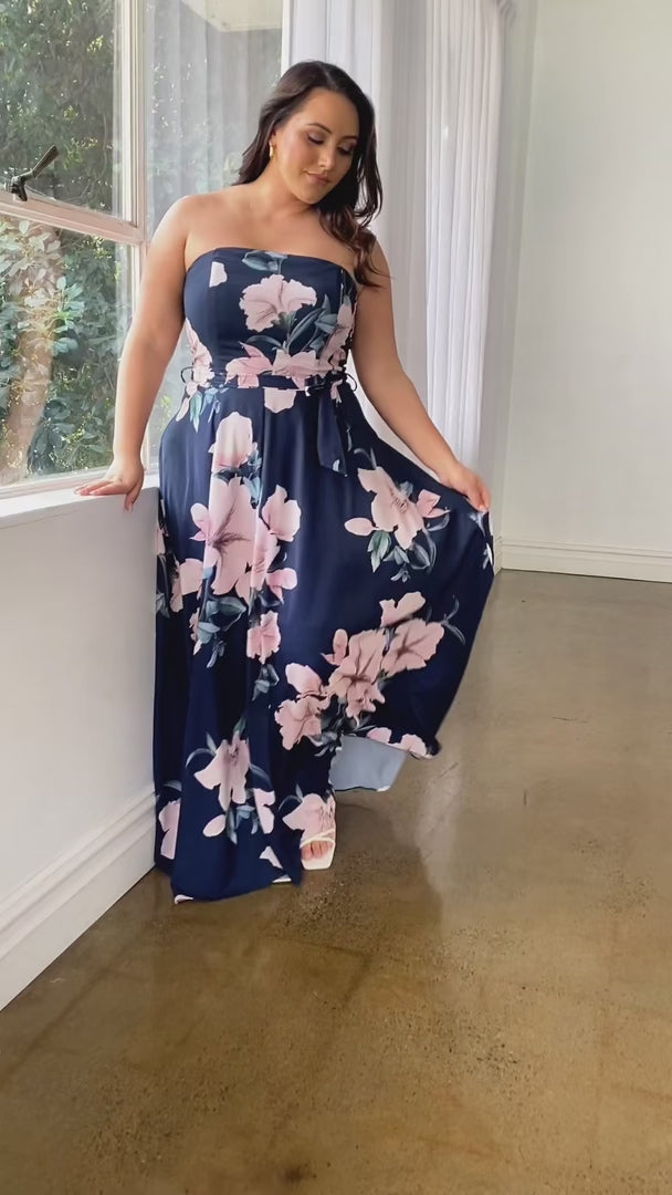 Tamra Maxi Dress - Navy Floral